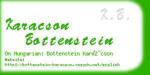 karacson bottenstein business card